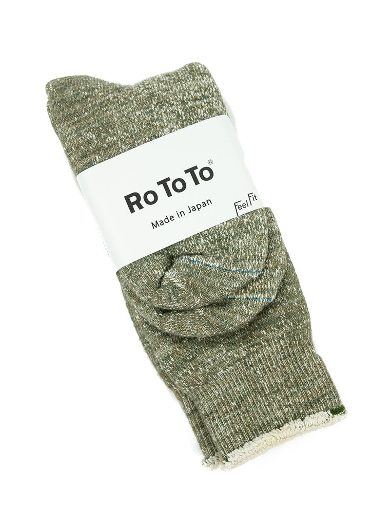 RoToTo - Double Faced Socks - Army Green - Northern Fells