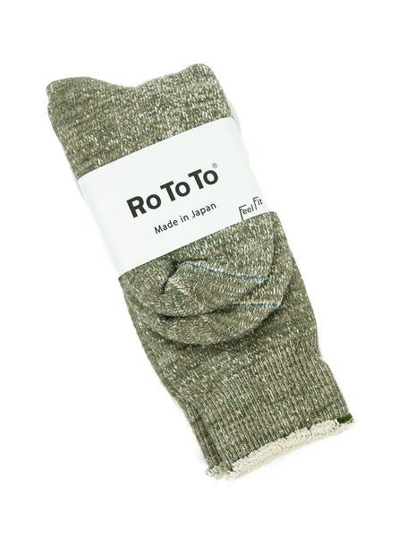 RoToTo - Double Faced Socks - Army Green - Northern Fells