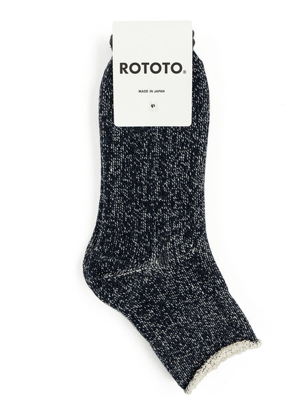 RoToTo - Double Faced Ankle Socks - Navy