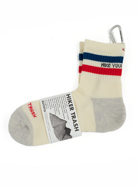 ROTOTO - HIKER TRASH SOCKS - WHITE