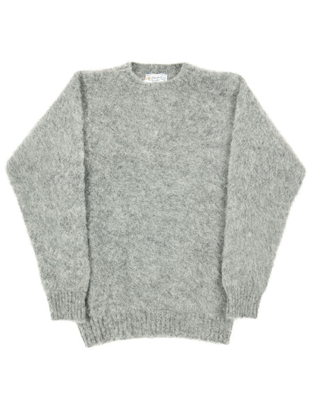 Shetland Woollen Co. - Shetland Crew Neck Knit - Steel Grey - Northern Fells