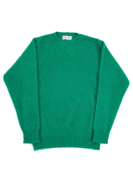 Shetland Woollen Co. - Shetland Crew Neck Knit - Emerald - Northern Fells