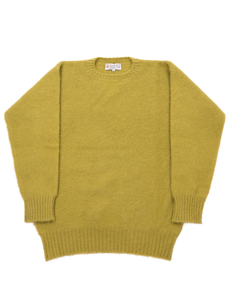 Shetland Woollen Co. - Shetland Crew Neck Knit - Chartreuse