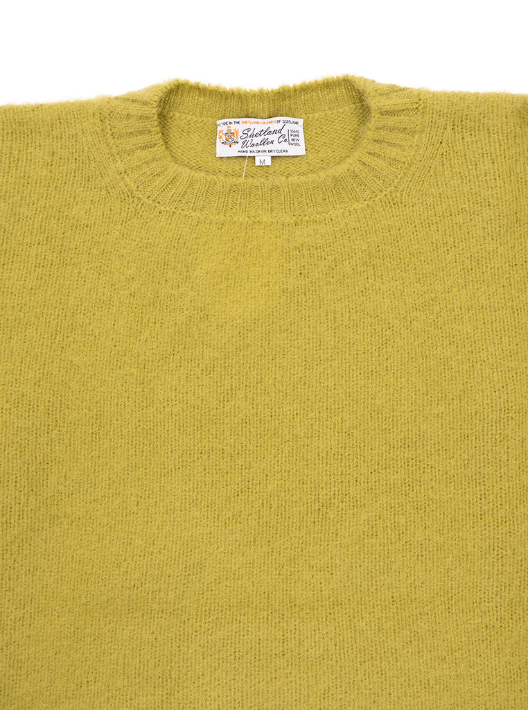 Shetland Woollen Co. - Shetland Crew Neck Knit - Chartreuse