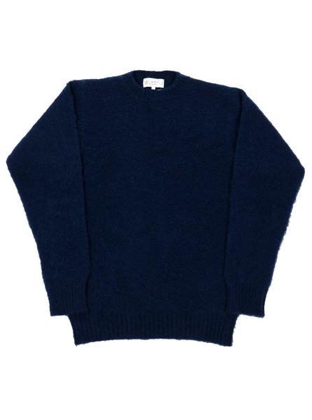 Shetland Woollen Co. - Shetland Crew Neck Knit - Navy - Northern Fells