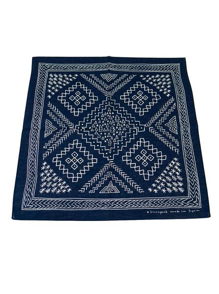 Snow Peak Navy Bandana Made In Japan The Northern Fells Clothing Company Full