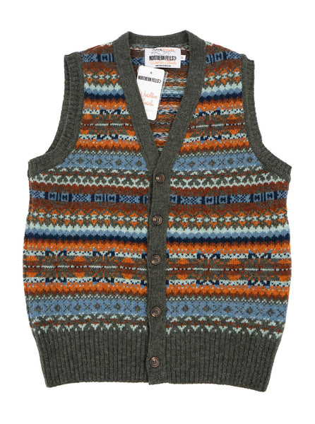 Northern Fells - Fair Isle Waistcoat - Spruce