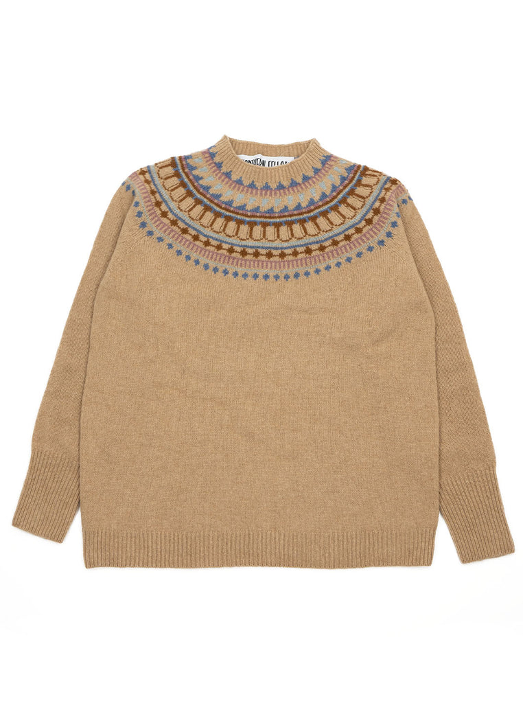 The Northern Fells Clothing Company Fairisle Womans Sweater Made in Scotland Sandstorm Full