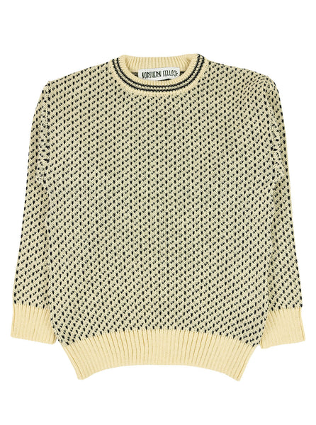 Northern Fells Clothing Company Norwegian Fishermans Sweater Ecru Navy Full