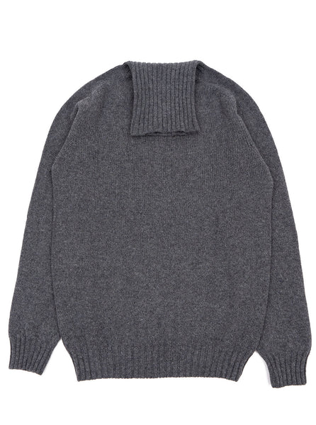 Northern Fells -  Roll Neck Sweater - Derby Grey
