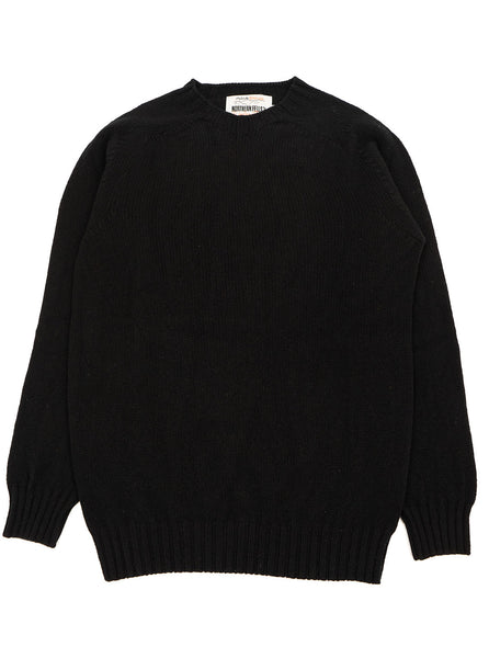 Northern Fells - Super Fine Lambswool Crewneck Sweater - Black