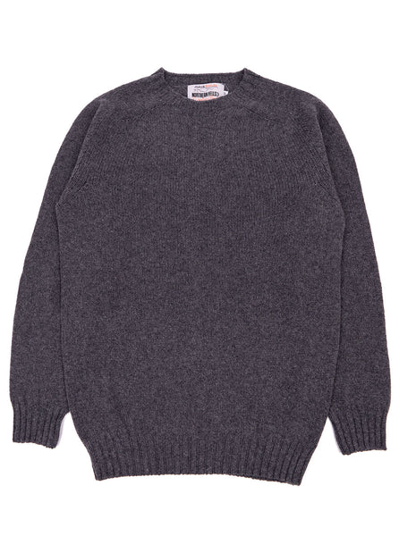Northern Fells - Super Fine Lambswool Crewneck Sweater - Derby Grey
