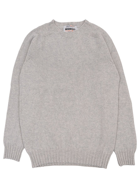 Northern Fells - Super Fine Lambswool Crewneck Sweater - Nuage