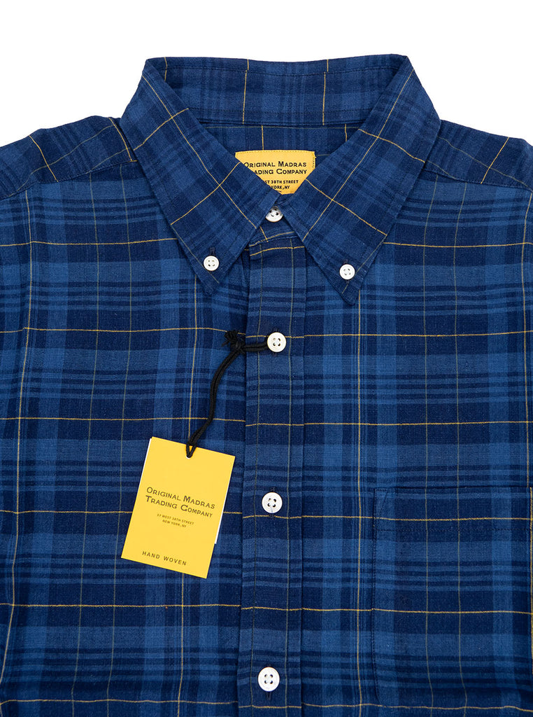 The Original Madras Trading Company Button Down Navy The Northern Fells Clothing Company Neck