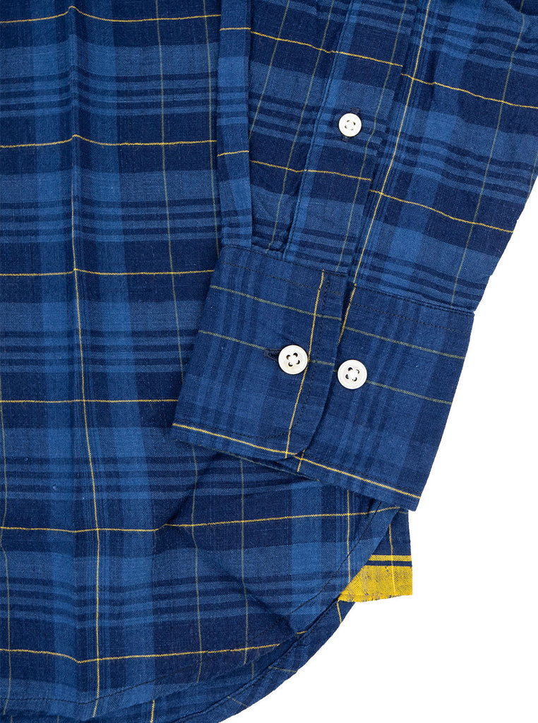 The Original Madras Trading Company Button Down Navy The Northern Fells Clothing Company Sleeve