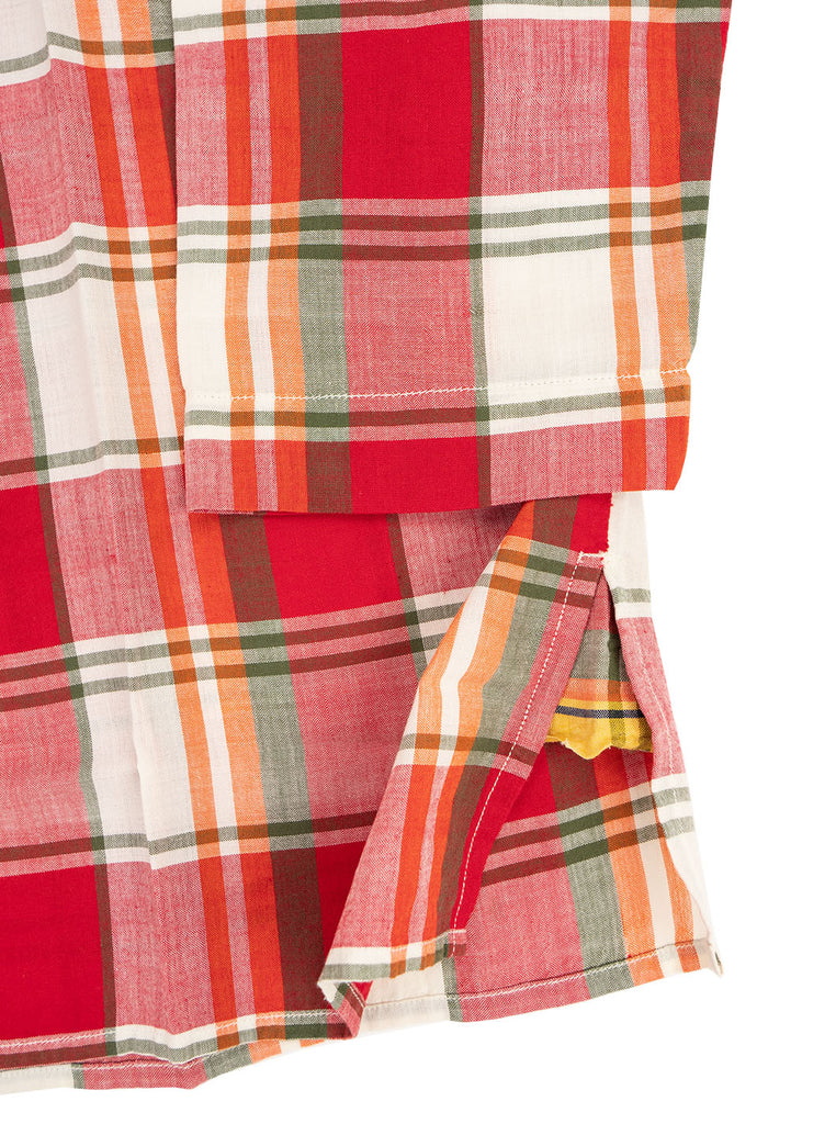 The Original Madras Trading Company Hooded Popover Red The Northern Fells Clothing Company Sleeve