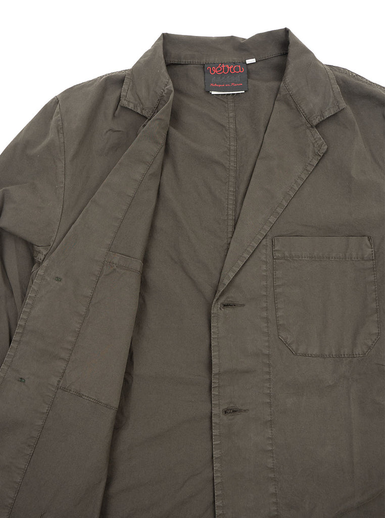 Vetra - Poplin Cotton Blazer - Khaki