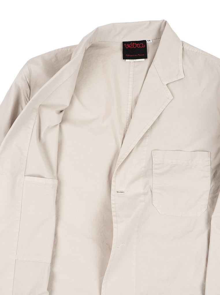Vetra Poplin Cotton Blazer Pearl The Northern Fells Clothing Company Pocket